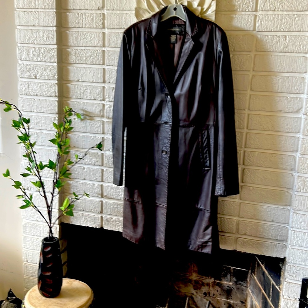 Soft leather Banana Republic leather coat